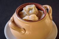 Пельмени с мясом улитки